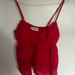 No Boundaries Red Sleeveless Top